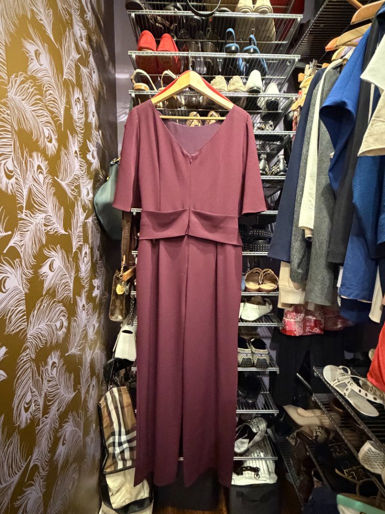 The Fold London Clever Crepe Colinton Jumpsuit Plumb Uk 16 / Us 12 Nwt — image 8 of 8